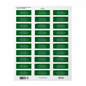 We Hebben Ons Adres Gewijzigd Script Donkergroen V Etiket (Full Sheet)