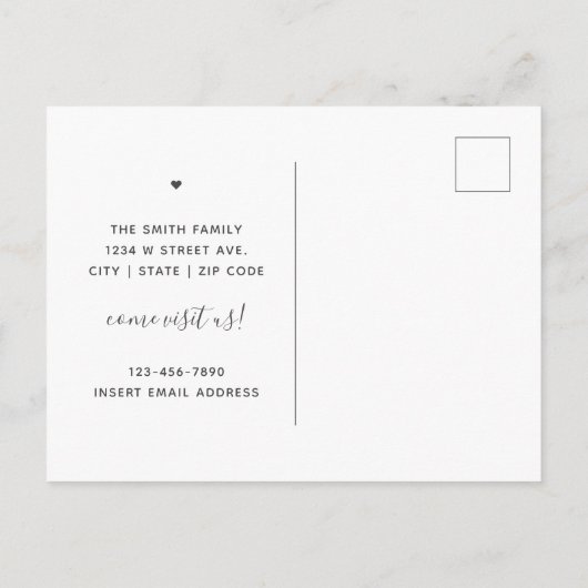 We hebben ons begeven bij Moderne adreswijziging Aankondigingskaart (Achterkant)