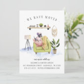 We hebben ons verplaatst | Aankondiging Dachshund (Staand voorkant)