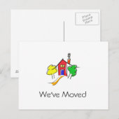 We hebben ons verplaatst aankondigingskaart (Voorkant / Achterkant)