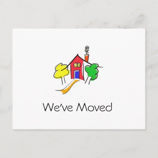 We hebben ons verplaatst aankondigingskaart (Voorkant)