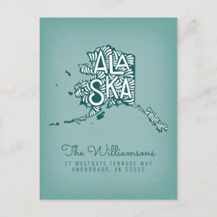 We hebben ons verplaatst   Nieuw adres   Alaska Briefkaart