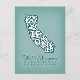 We hebben ons verplaatst   Nieuw adres   Californi Briefkaart