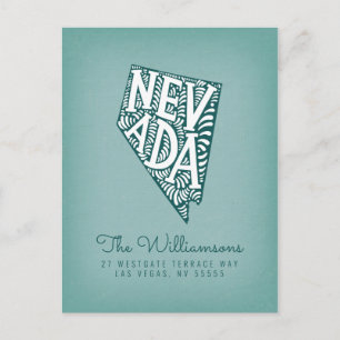 We hebben ons verplaatst   Nieuw adres   Nevada Briefkaart