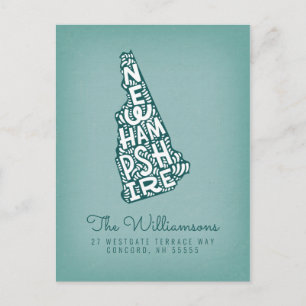 We hebben ons verplaatst   Nieuw adres   New Hamps Briefkaart