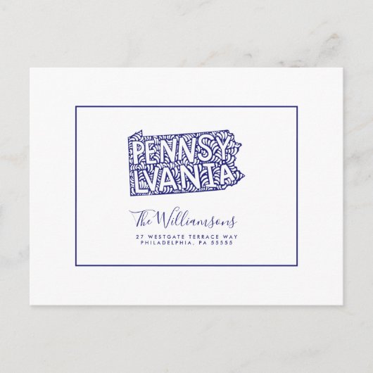 We hebben ons verplaatst | Nieuw adres | Pennsylva Briefkaart (Voorkant)