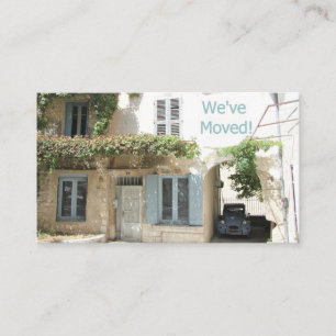 We hebben ons verplaatst - Nieuwe adresaankondigin Informatiekaartje