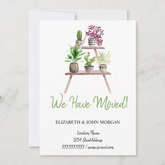 We hebben ons verplaatst, Planten, schikking (Voorkant)