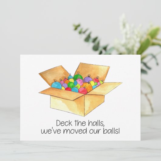 We hebben onze ballen verplaatst. kaart (Staand voorkant)