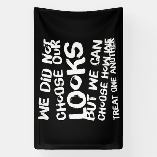 We hebben onze ogen niet gekozen spandoek (Verticaal)