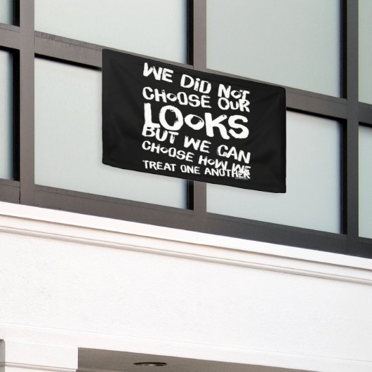 We hebben onze ogen niet gekozen spandoek (Buitenkant Gebouw)