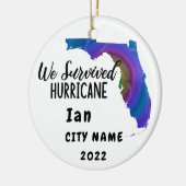 We hebben overleven. Hurrican Ian Custom Florida C Keramisch Ornament (Links)