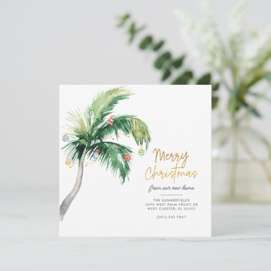 We hebben Palm Tree Holiday Moving Aankondiging (Staand voorkant)