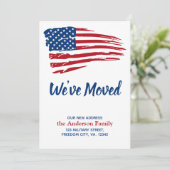 We hebben Patriottische Amerikaanse vlag Bewegend Aankondiging (Staand voorkant)