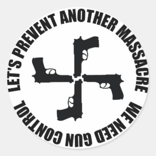 We hebben Pistool controle nodig Ronde Sticker
