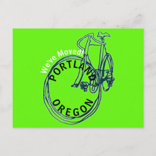 We hebben Portland Oregon New Address Briefkaart v