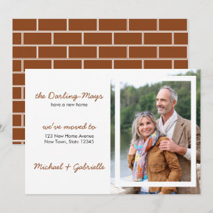 We hebben Portret Photo Modern New Address verplaa Aankondiging