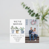 We hebben Potted Planten Dusty Blue Announcement v (Staand voorkant)