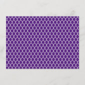 We hebben Preppy White Ogee Pattern op Paarse verp Informatiekaartje (Achterkant)