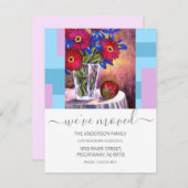 We hebben Red Floral Vaas Script tekst verplaatst Aankondiging (Voorkant / Achterkant)