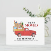 We hebben Red Truck Moving Aankondiging (Staand voorkant)