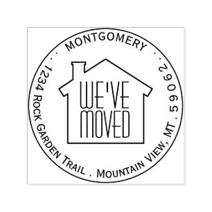 We hebben Ronde Logo Circle Name Return-adres verp Zelfinktende Stempel