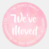 We hebben roze Waterverf retour adreslabels verpla Ronde Sticker (Voorkant)