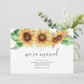 We hebben Rustic Sunflower Moving Announcement ver Aankondiging (Staand voorkant)