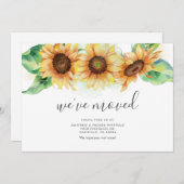 We hebben Rustic Sunflower Moving Announcement ver Aankondiging (Voorkant / Achterkant)