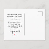 We hebben Schattige Winking Cat Pink New Home verp Aankondigingskaart (Achterkant)