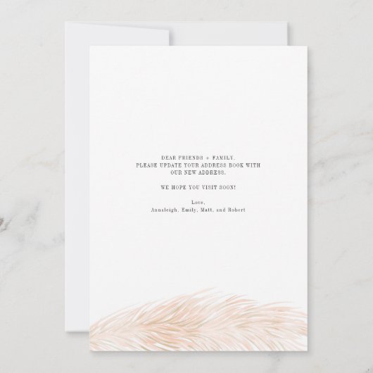 We hebben Script Pampas Grass Botanical Moving ver Aankondiging (Achterkant)