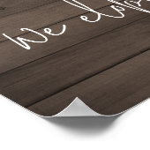 We hebben Script Rustige Faux Wood Elopement ontwi Poster (Hoek)