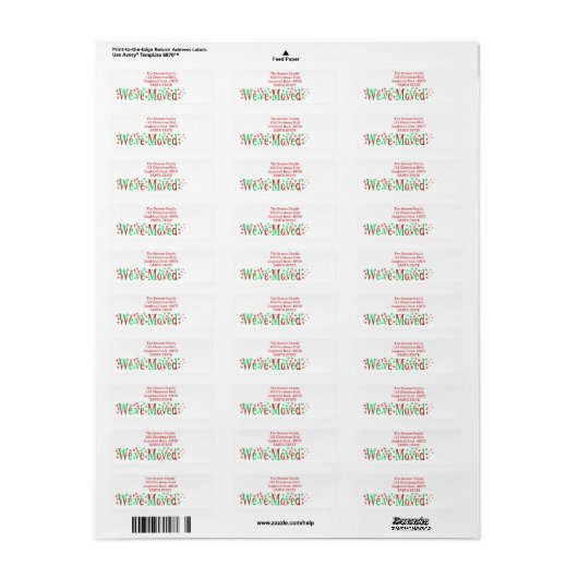 We hebben Snowflake kerst verplaatst Etiket (Full Sheet)