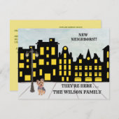 We hebben stadsonderdelen verplaatst aankondiging (Voorkant / Achterkant)