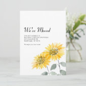 We hebben Sunflower Moving verplaatst Aankondiging (Staand voorkant)