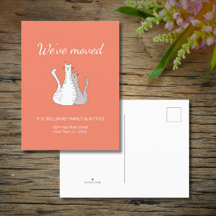 We hebben Tabby Cats Sinaasappel verhuisd Aankondigingskaart