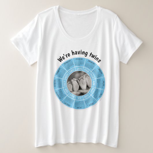 We hebben Twins Baby Boy Blue Grote Maat T-shirt (Design voorkant)
