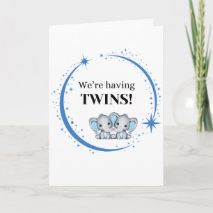 We hebben Twins Boys Blue Birth Aankondiging