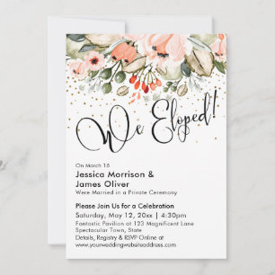 We hebben uitgeput! Typografie, Blush Florals Gold Kaart