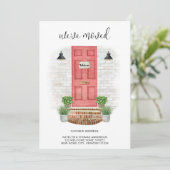 We hebben verandering van Adres Waterverf rode deu Aankondiging (Staand voorkant)