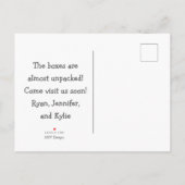 We hebben verhuisd aankondiging Briefkaart (Achterkant)