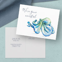 We hebben verhuisd Aankondiging Kaarten Waterverf