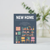 We hebben verhuisd adreswijziging Schattigee woonk Briefkaart (Staand voorkant)