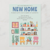 We hebben verhuisd adreswijziging Schattigee woonk Briefkaart (Voorkant)