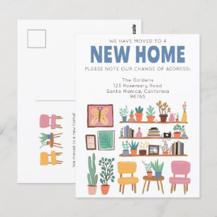 We hebben verhuisd adreswijziging Schattigee woonk Briefkaart