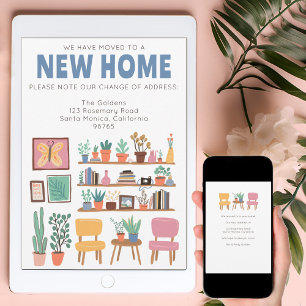 We hebben verhuisd adreswijziging Schattigee woonk Kaart