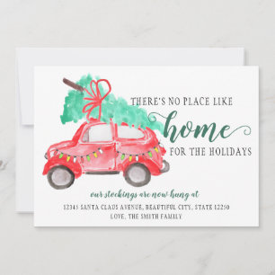 We hebben verhuisd kerstboom New Home Vakantie ver Aankondiging