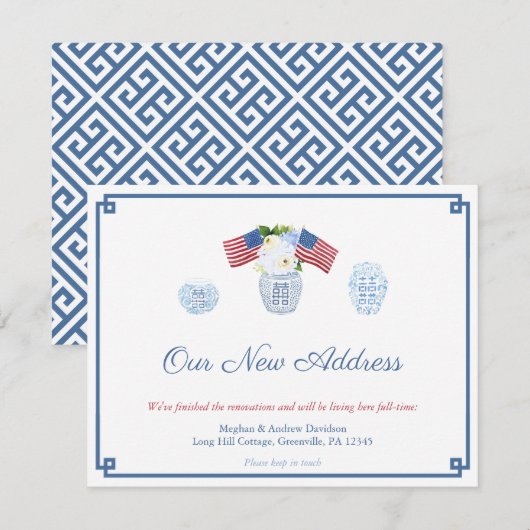 We hebben verhuisd naar Home Classic Ginger Jar Ni Aankondiging (Voorkant / Achterkant)