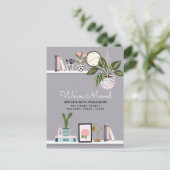 We hebben verhuisd - New Address Wall Shelf Decor  Aankondigingskaart (Staand voorkant)