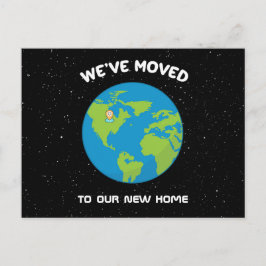 We hebben verhuisd Nieuwe Home Locatie Pin Planet  Briefkaart